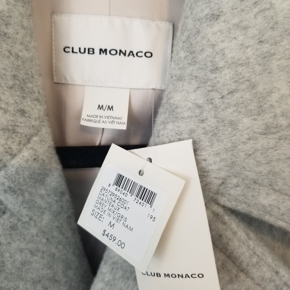 NWT Club Monaco Daylina Coat Grey M - Picture 5 of 8